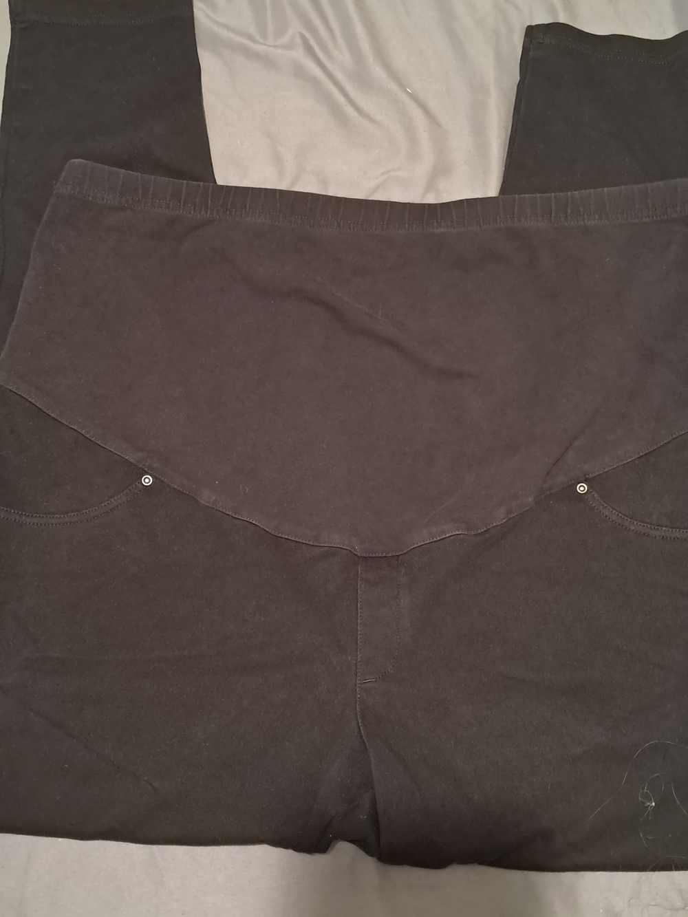 Time and Tru Black Maternity-Style Kids Leggings